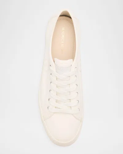 Veronica Beard Truett Platform Canvas Sneakers In Neutral