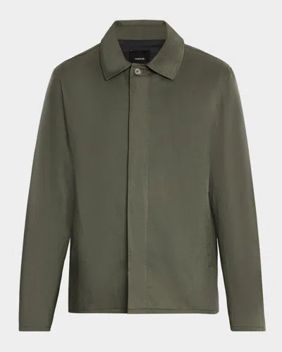 Vince Peached Stretch Cotton Jacket In Gray