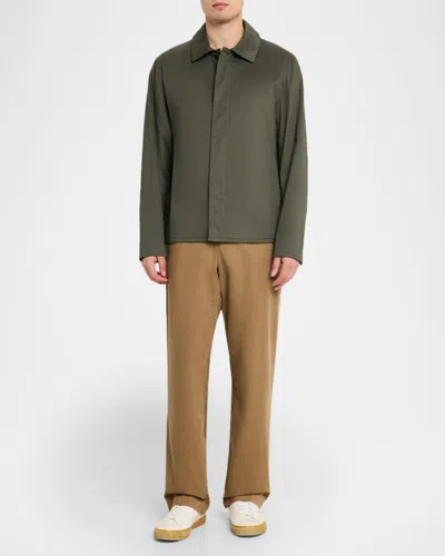 Vince Peached Stretch Cotton Jacket In Gray