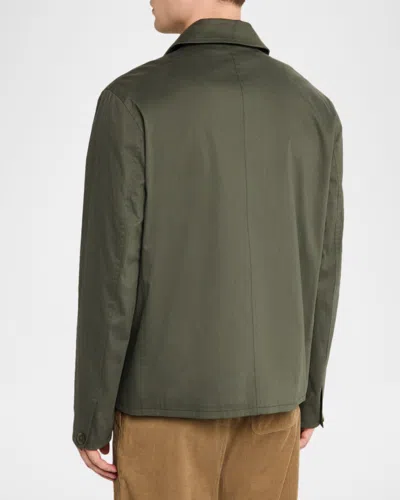 Vince Peached Stretch Cotton Jacket In Gray