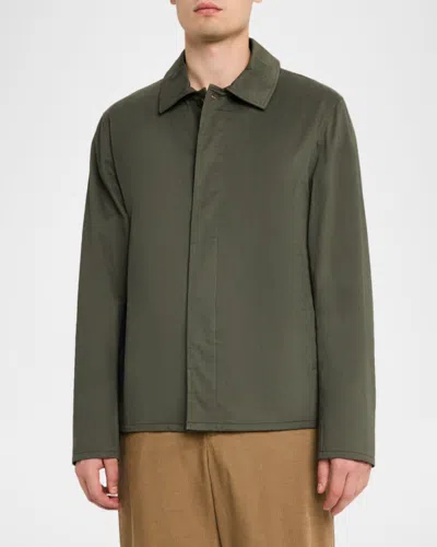 Vince Peached Stretch Cotton Jacket In Gray