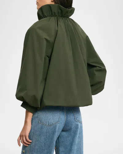 Veronica Beard Circe Faille Bubble Jacket In Green