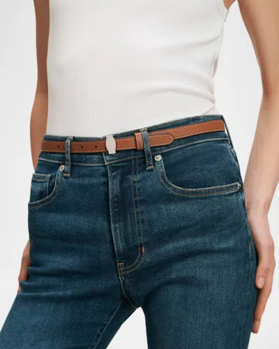 Veronica Beard Dash Leather Belt In Brown