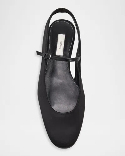 Totême Nappa Leather Slingback Mary Jane Ballerina Flats In Multi