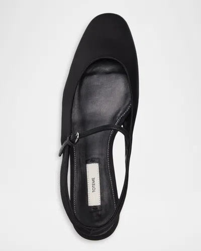Totême Nappa Leather Slingback Mary Jane Ballerina Flats In Multi