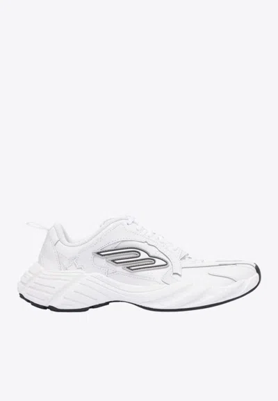 Balenciaga Women Monday Low-top Sneakers In Leather In White