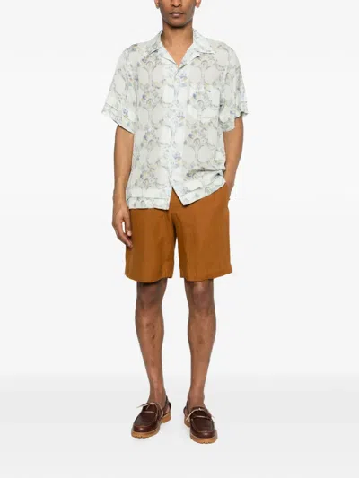Sandro Drawstring Deck Shorts In Brown