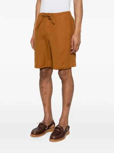 Sandro Drawstring Deck Shorts In Brown