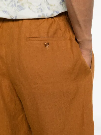 Sandro Drawstring Deck Shorts In Brown