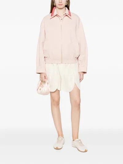 Sandro Zip-up Pocket Bomber Jacket In Pink