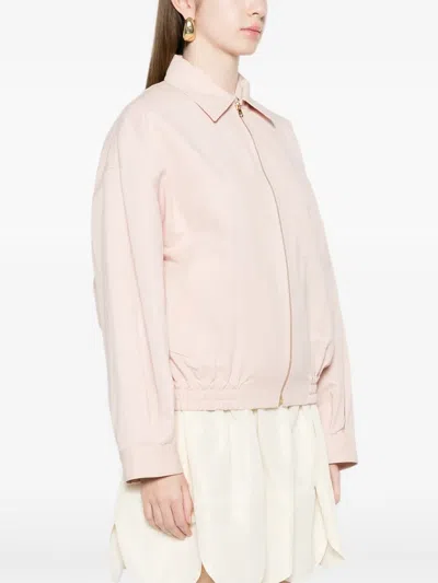 Sandro Zip-up Pocket Bomber Jacket In Pink