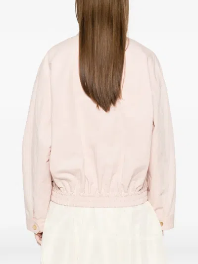 Sandro Zip-up Pocket Bomber Jacket In Pink