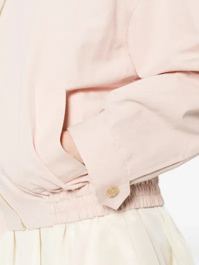 Sandro Zip-up Pocket Bomber Jacket In Pink