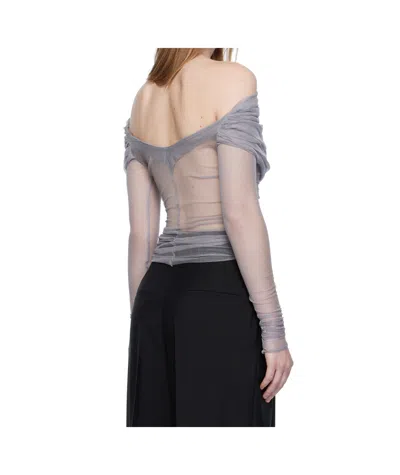 Christopher Esber Veiled Top In Gray
