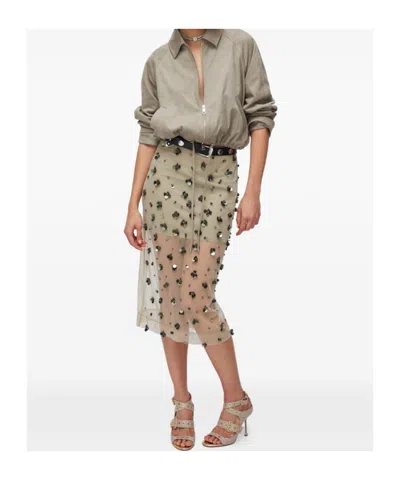 Liu •jo Drawstring Suede Bomber Jacket In Brown