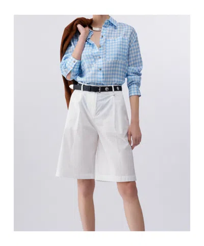 Liu •jo Gingham-check Shirt In Blue