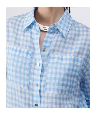 Liu •jo Gingham-check Shirt In Blue