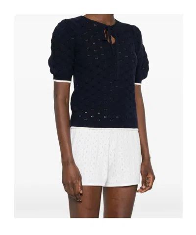 Twinset Sweaters Blue Night In Blue