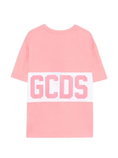 Gcds Stripe T-shirt In Pink