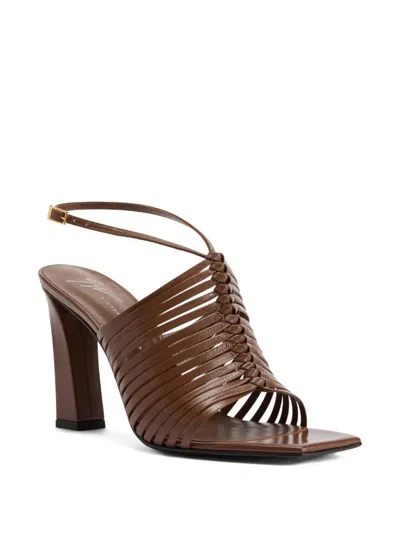 Giuseppe Zanotti Jane Sandalen Mit Eckiger Kappe In Brown