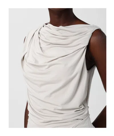 Entire Studios Draped Sleeveless Top In White