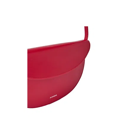 Jil Sander Curve Strap Wallet In Red