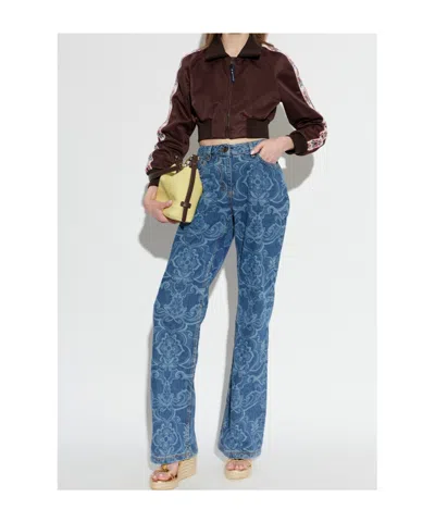 Etro Cropped Sweatshirt In Brown