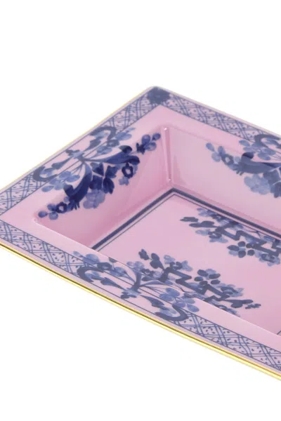 Ginori 1735 Azalea Rectangular Vide Poche In Pink