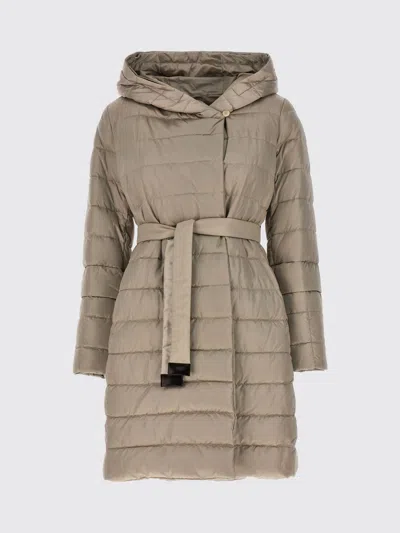Max Mara The Cube Cappuccino Nylon Blend Novef Down Jacket In Brown