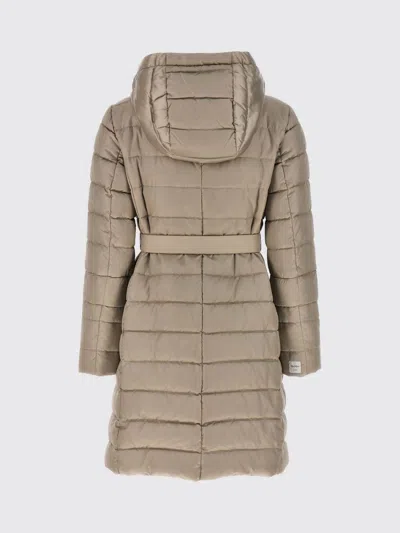 Max Mara The Cube Cappuccino Nylon Blend Novef Down Jacket In Brown