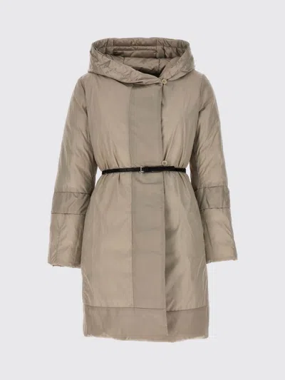 Max Mara The Cube Cappuccino Nylon Blend Novef Down Jacket In Brown