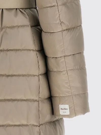 Max Mara The Cube Cappuccino Nylon Blend Novef Down Jacket In Brown