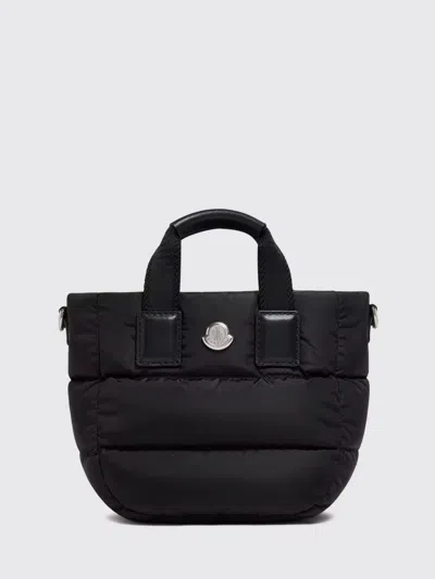 Moncler Borsa A Mano Caradoc Mini In Tessuto Nero Donna In Black