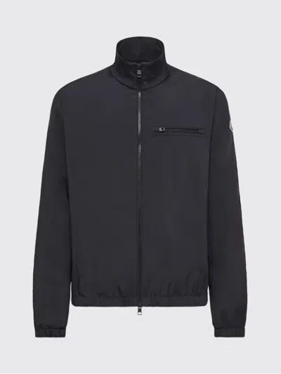 Moncler Danby High Collar Jacket Zipped Pocket In Black