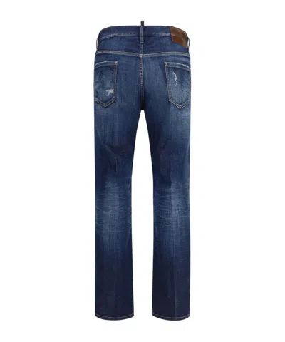 Dsquared2 Belt Loop Jeans In Blue