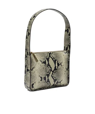 Khaite Small Lori Python Print Leather Shoulder Bag In Animal Print