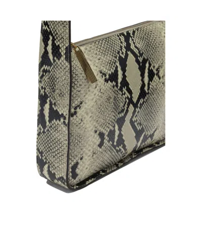 Khaite Small Lori Python Print Leather Shoulder Bag In Animal Print
