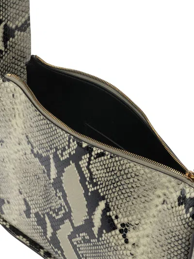 Khaite Small Lori Python Print Leather Shoulder Bag In Animal Print