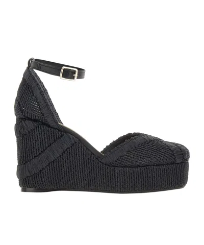 Castaã±er Charmie Ankle-strap Platform Espadrilles In Black