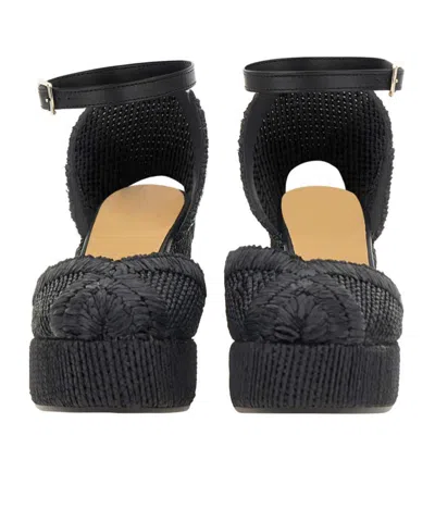 Castaã±er Charmie Ankle-strap Platform Espadrilles In Black