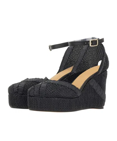 Castaã±er Charmie Ankle-strap Platform Espadrilles In Black