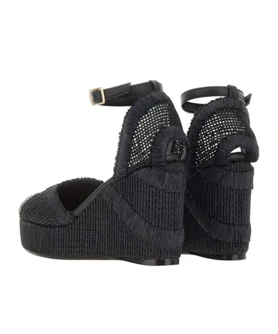 Castaã±er Charmie Ankle-strap Platform Espadrilles In Black