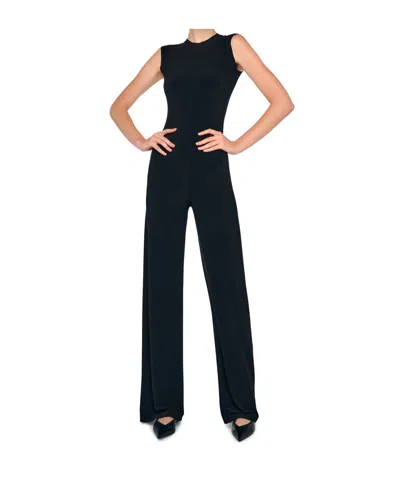 Norma Kamali Stretch Fabric Jumpsuit In Black