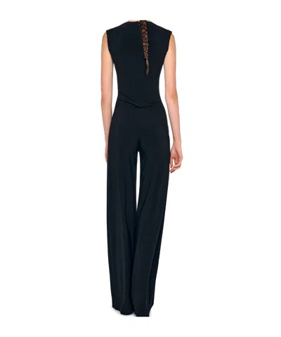 Norma Kamali Stretch Fabric Jumpsuit In Black