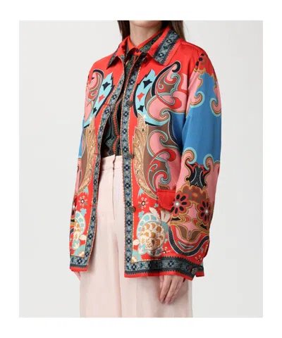 Etro Paisley Printed Belted Jacket In Multi