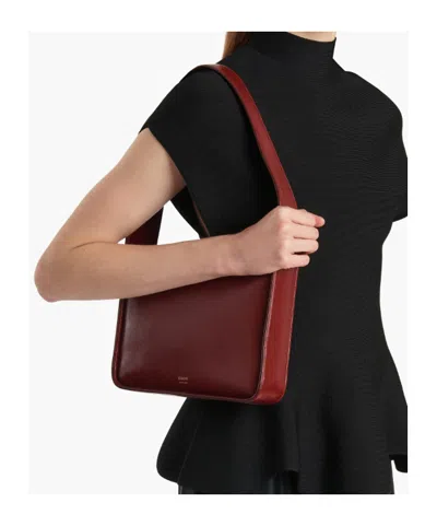 Khaite Lori Squared Bag In Red