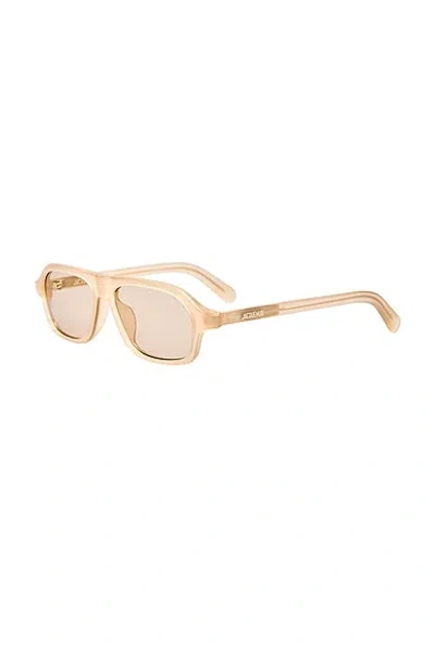 Jacquemus Bcane Sunglasses In Red
