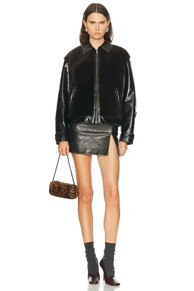 Miu Miu Vitello Jacket In Black