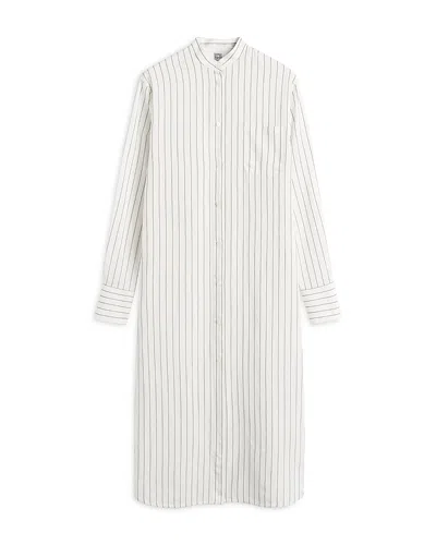 Totême Cotton Silk Summer Tunic Dress In White