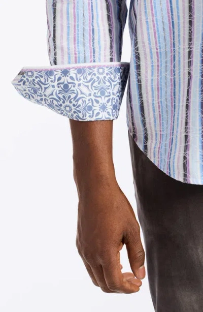 Robert Graham Drakeswood Stretch Cotton Button-up Shirt In Multi